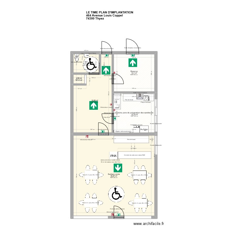 Le Time plan d'implantation 2. Plan de 6 pièces et 108 m2