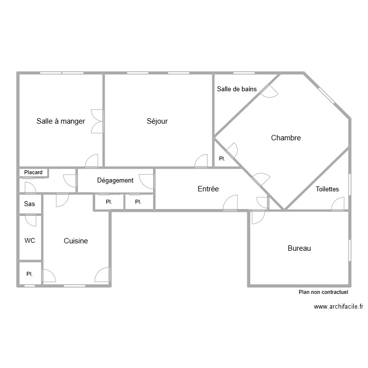 Mercier 20/11. Plan de 18 pièces et 172 m2