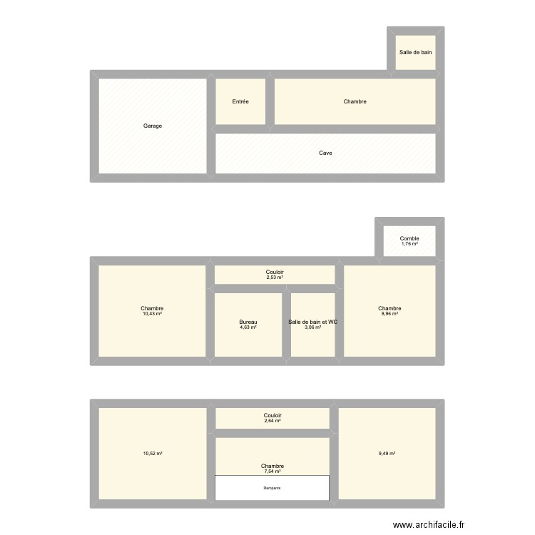 démo. Plan de 15 pièces et 94 m2