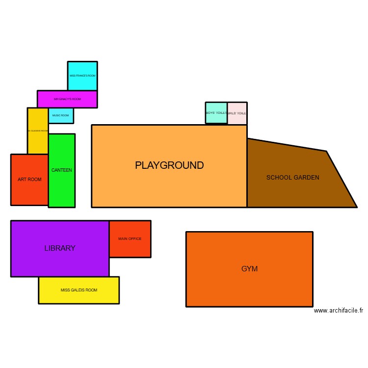 MY DREAM SCHOOL. Plan de 14 pièces et 379 m2