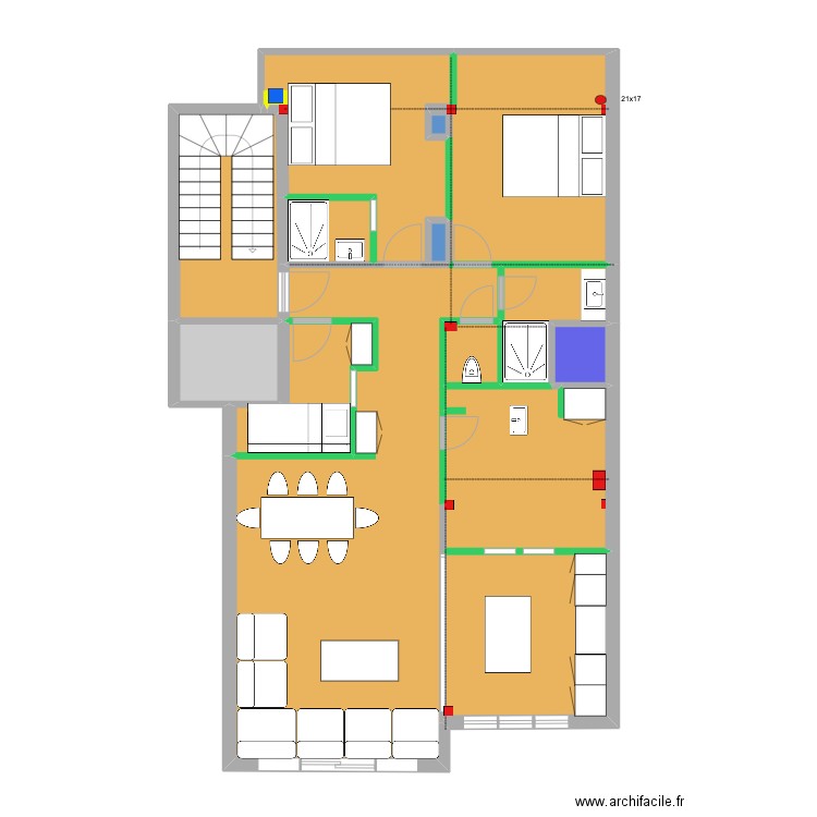 Meerlaan Construction Dulait 4. Plan de 13 pièces et 94 m2