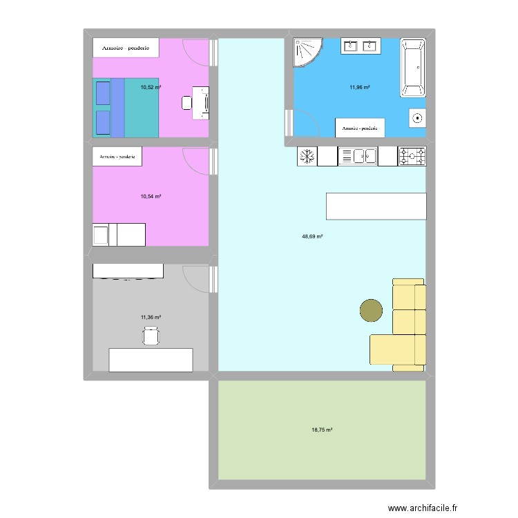 003. Plan de 6 pièces et 112 m2