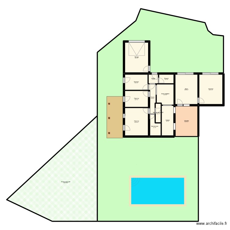 MARQUEZ bosquet. Plan de 25 pièces et 708 m2