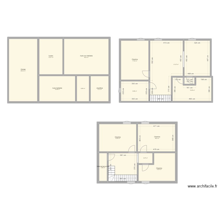 M Somazzi. Plan de 16 pièces et 241 m2