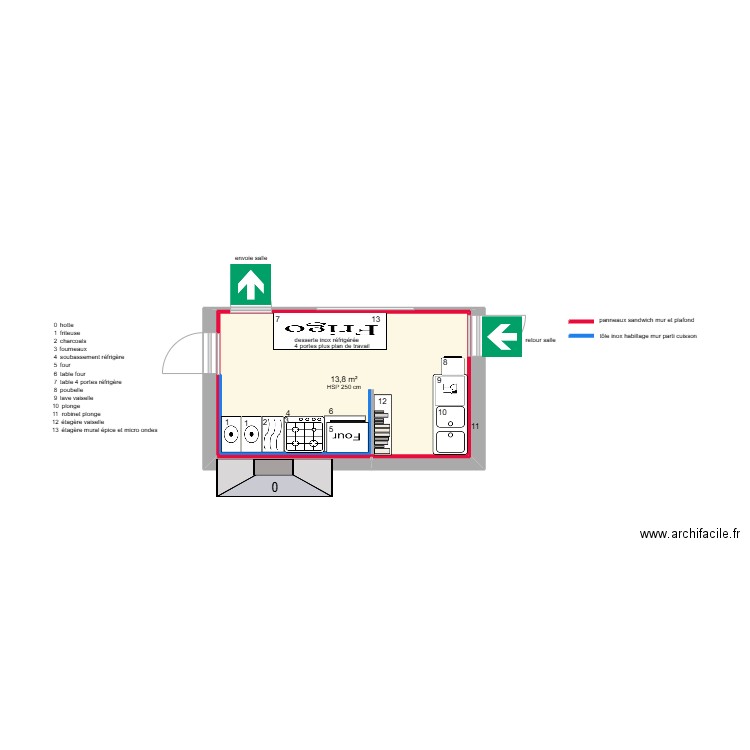 bovin .3. Plan de 1 pièce et 14 m2