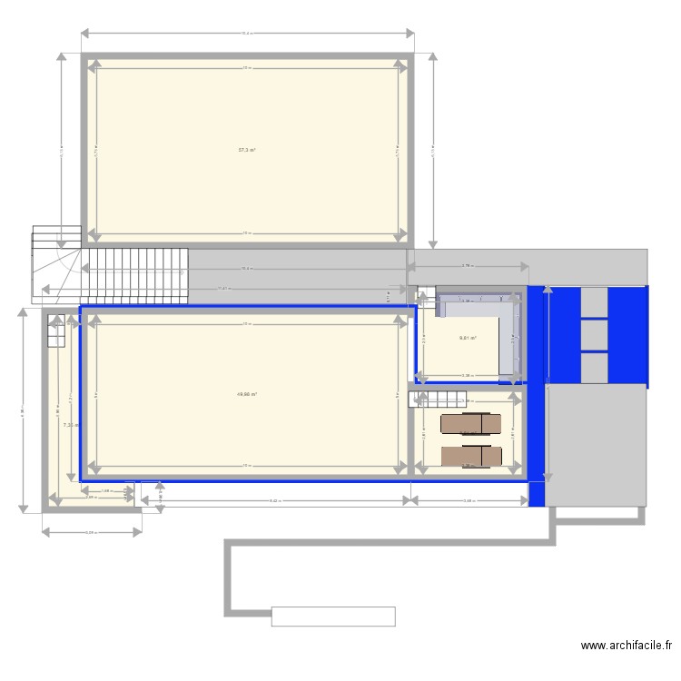 PISCINE. Plan de 5 pièces et 133 m2