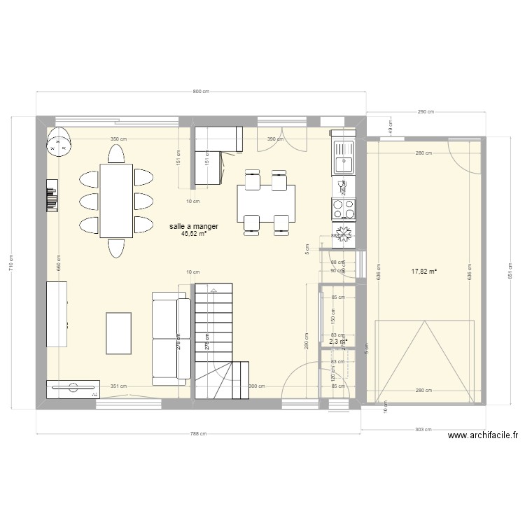 chambery 1. Plan de 3 pièces et 67 m2