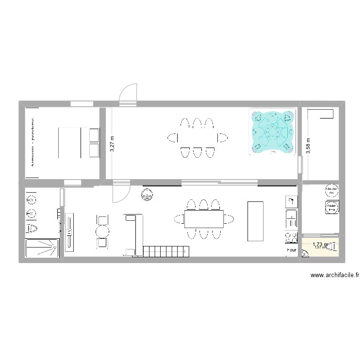 Maison ile de ré. Plan de 1 pièce et 2 m2