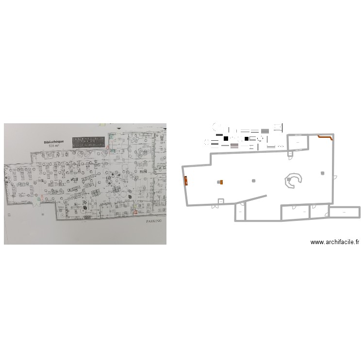 BIB. Plan de 9 pièces et 75 m2