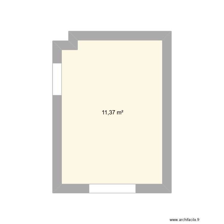 couizine. Plan de 1 pièce et 11 m2