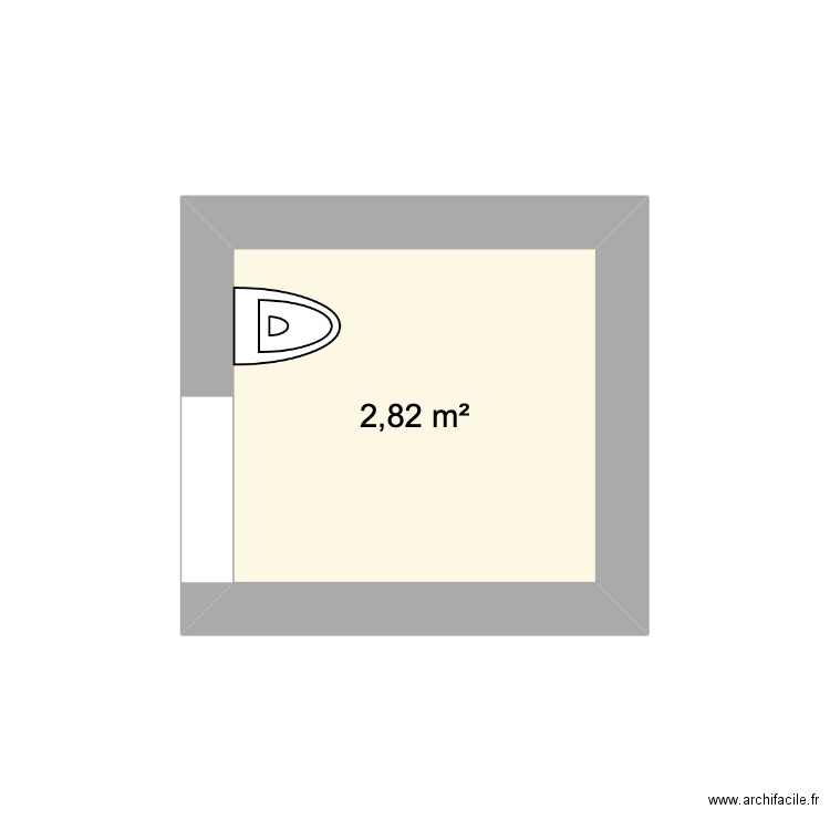 sovil. Plan de 1 pièce et 3 m2