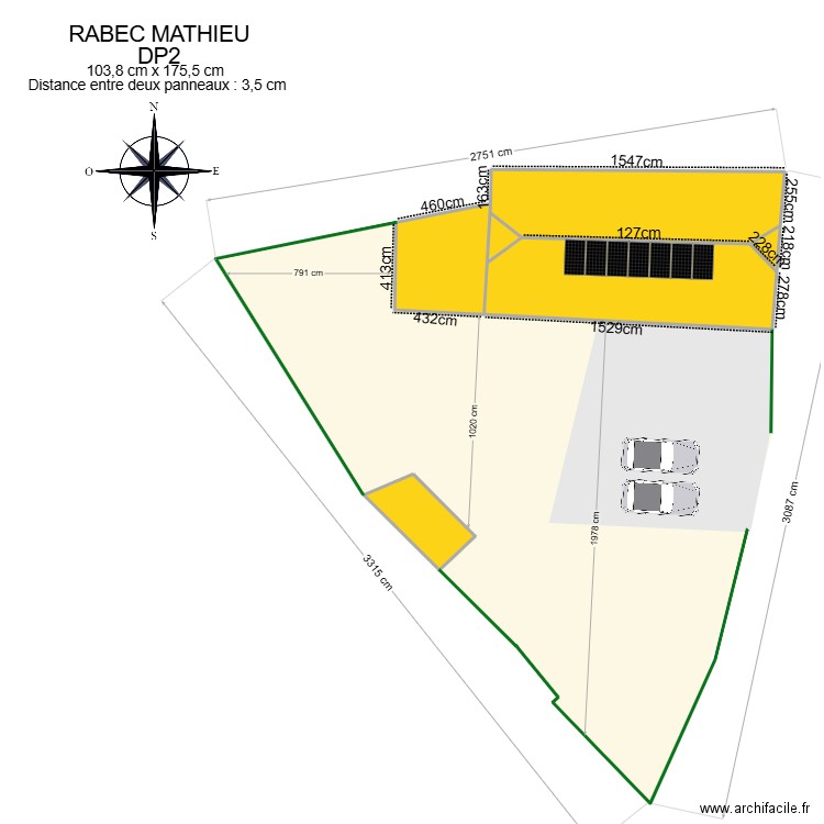 RABEC MATHIEU. Plan de 4 pièces et 129 m2