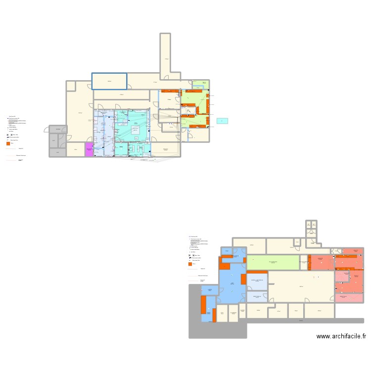 Rennes V4. Plan de 64 pièces et 795 m2