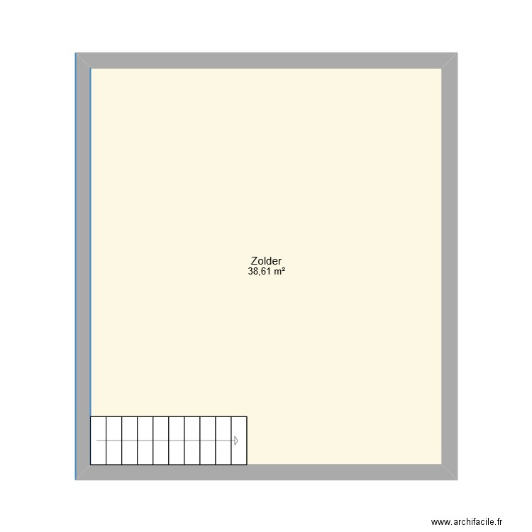 GEN42ME - Zolder. Plan de 1 pièce et 39 m2