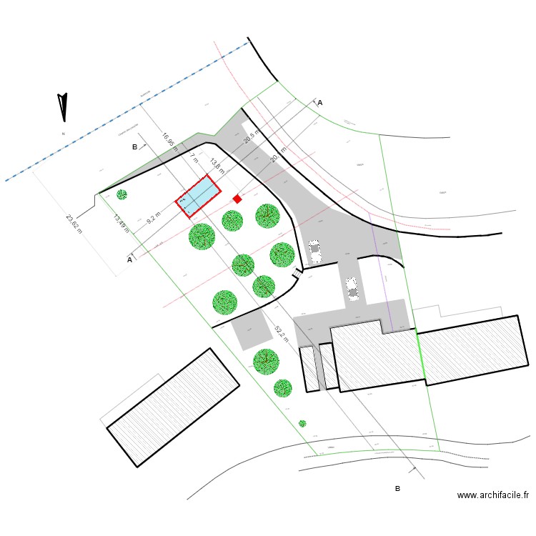 plan verdt. Plan de 9 pièces et 918 m2