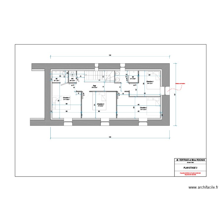 etage. Plan de 0 pièce et 0 m2