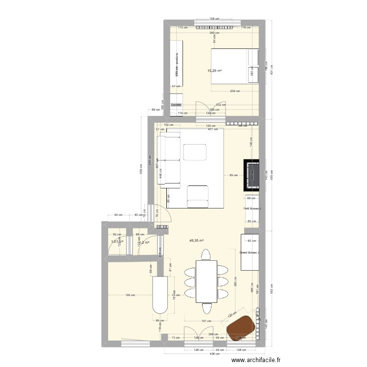 Tenbosch RAW. Plan de 4 pièces et 67 m2