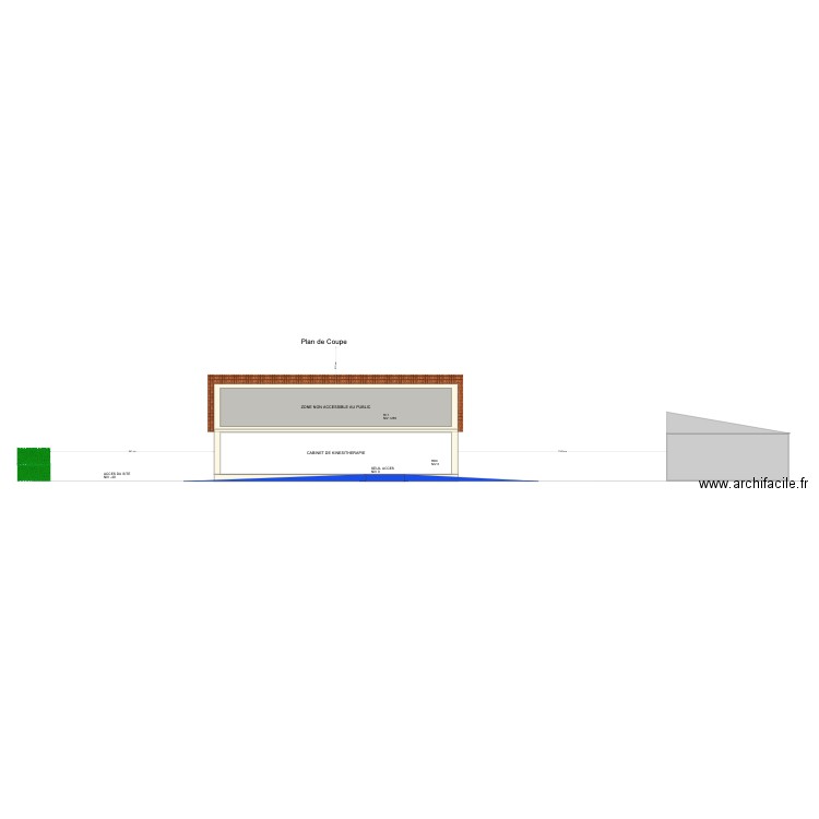 plan de coupe PC3. Plan de 0 pièce et 0 m2