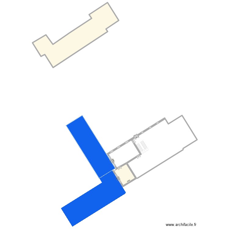 SAUSSAY. Plan de 2 pièces et 349 m2