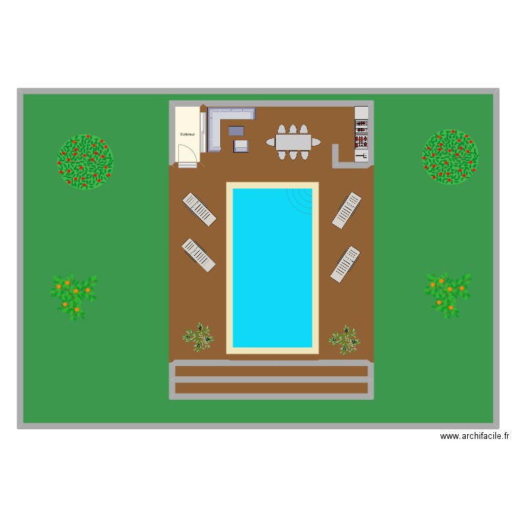 EXT. Plan de 5 pièces et 530 m2