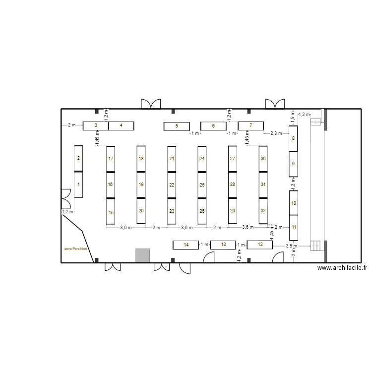 marché de noel 2. Plan de 1 pièce et 388 m2