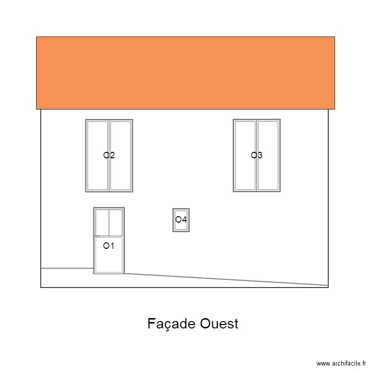 Rouret Facade Ouest. Plan de 0 pièce et 0 m2