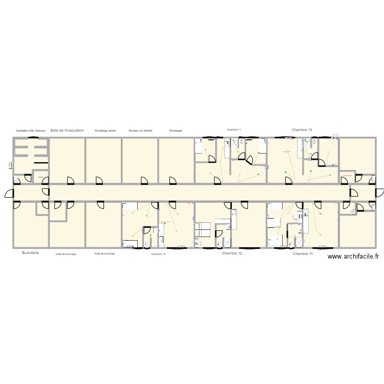 Bethel. Plan de 82 pièces et 1143 m2