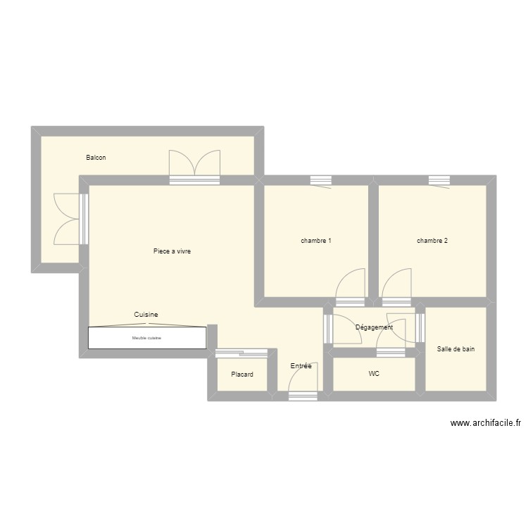 RPAL_24EEX2783. Plan de 8 pièces et 62 m2