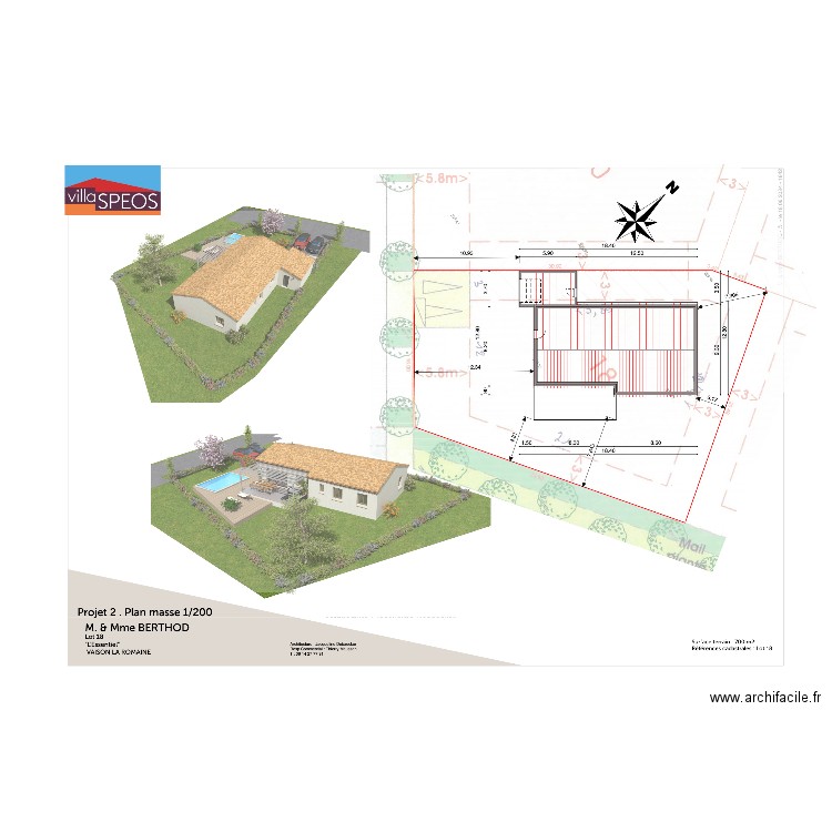 Parcelle_piscine. Plan de 0 pièce et 0 m2