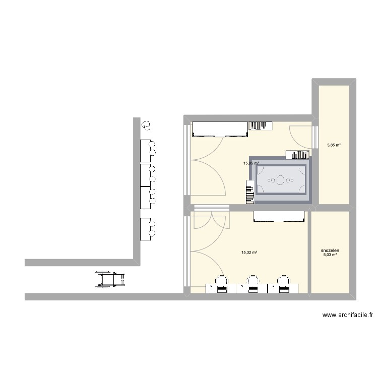 H4H special needs class. Plan de 4 pièces et 42 m2