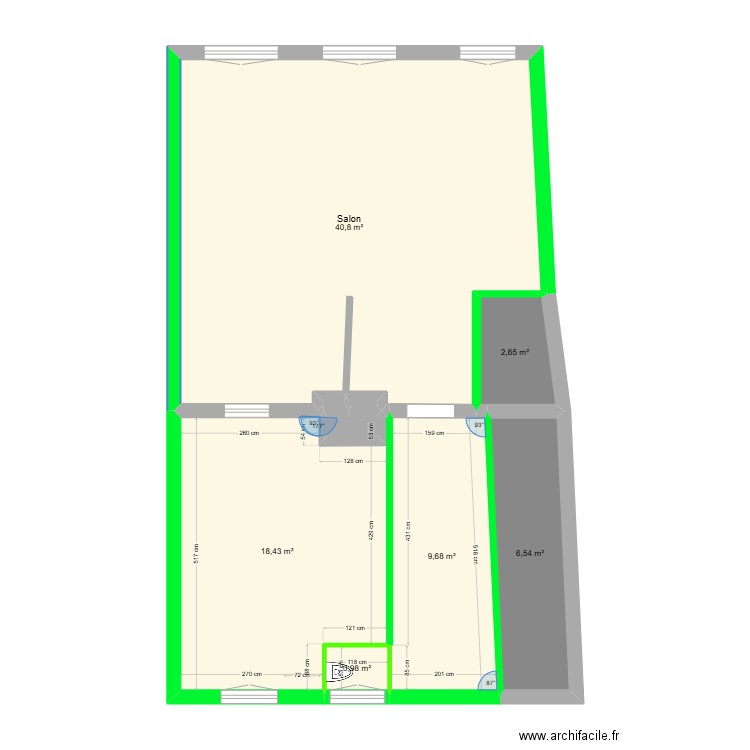 RP RDC V5. Plan de 9 pièces et 79 m2