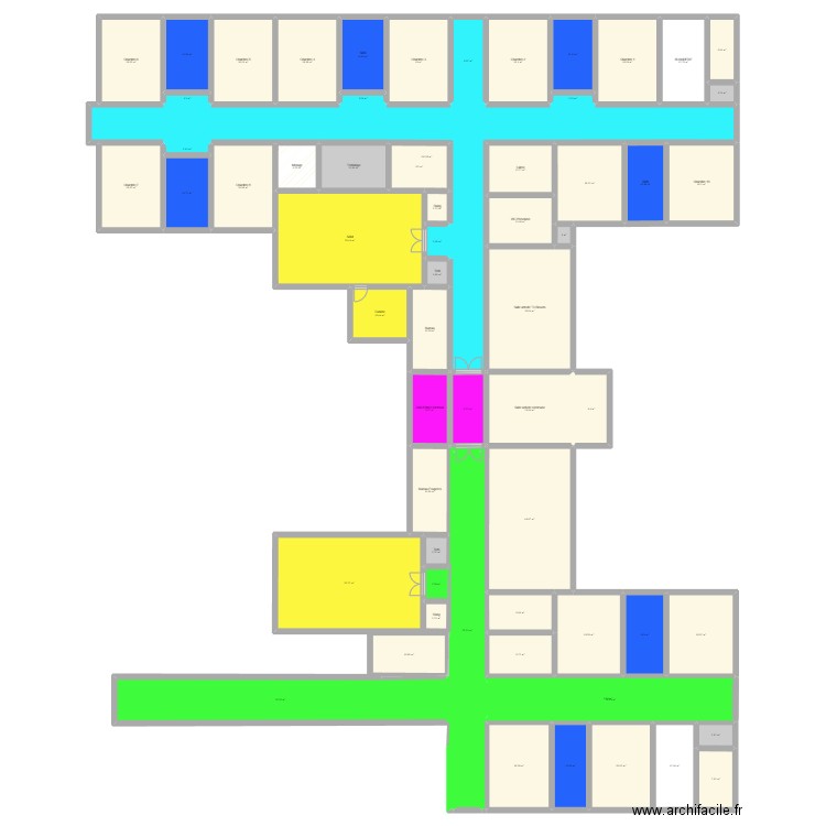 Le Hameau 2. Plan de 63 pièces et 1033 m2