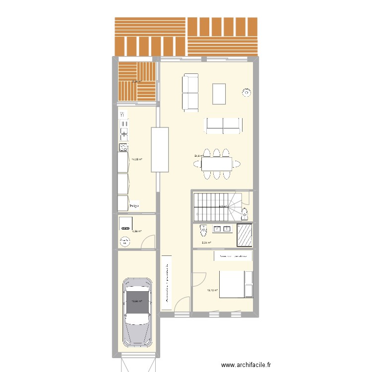 lancieux projet 24. Plan de 16 pièces et 195 m2