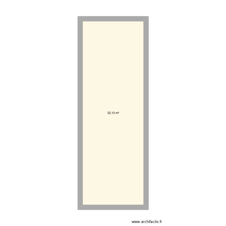 MAISON. Plan de 1 pièce et 32 m2