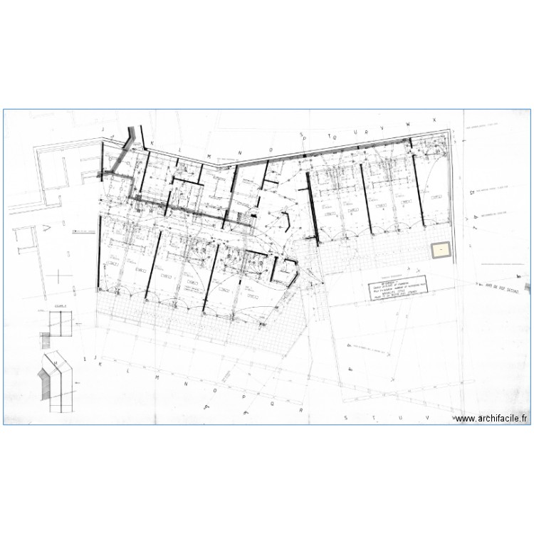 terasse. Plan de 1 pièce et 20 m2