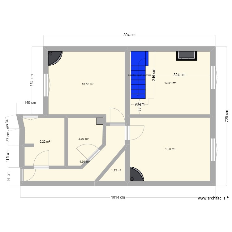 PLAN ORIGINAL. Plan de 19 pièces et 110 m2