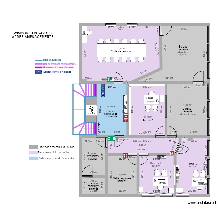 WIMOOV SAINT-AVOLD APRES TRAVAUX. Plan de 12 pièces et 156 m2