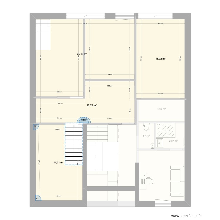 Peixoto. Plan de 8 pièces et 170 m2