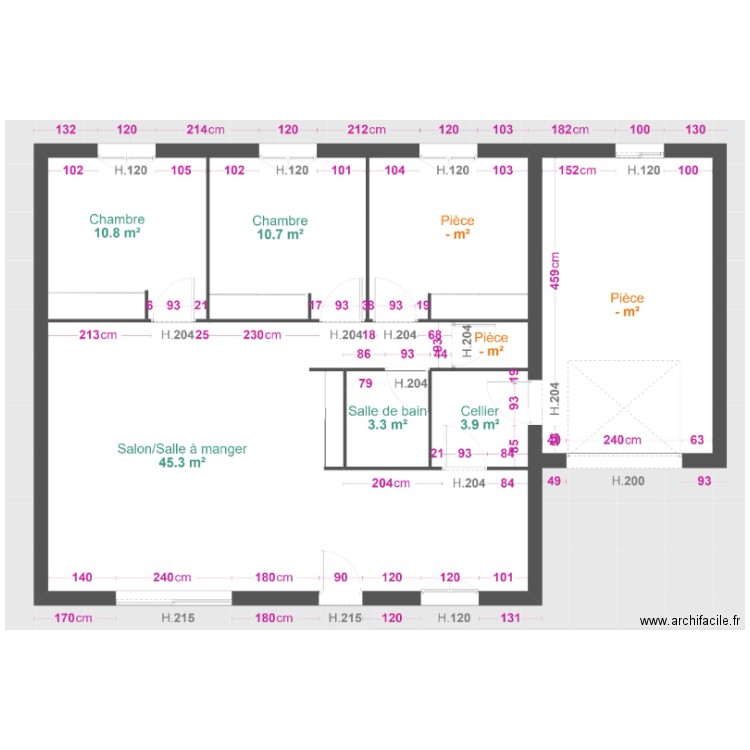 maison. Plan de 0 pièce et 0 m2