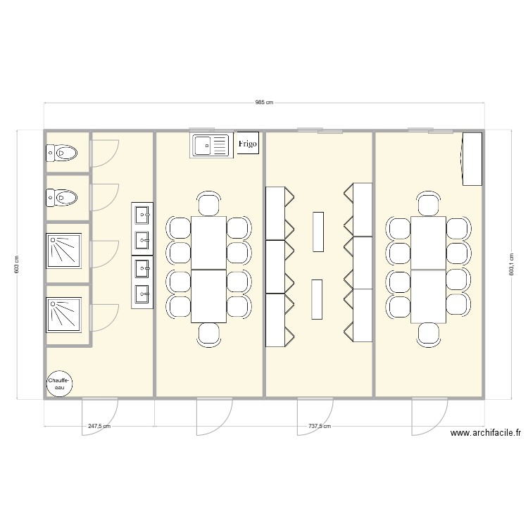 EIFFAGE CHANTIER VILLEFRANCHE. Plan de 8 pièces et 57 m2