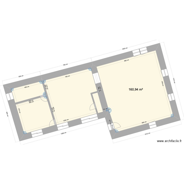 Plan cadastre maison. Plan de 1 pièce et 161 m2