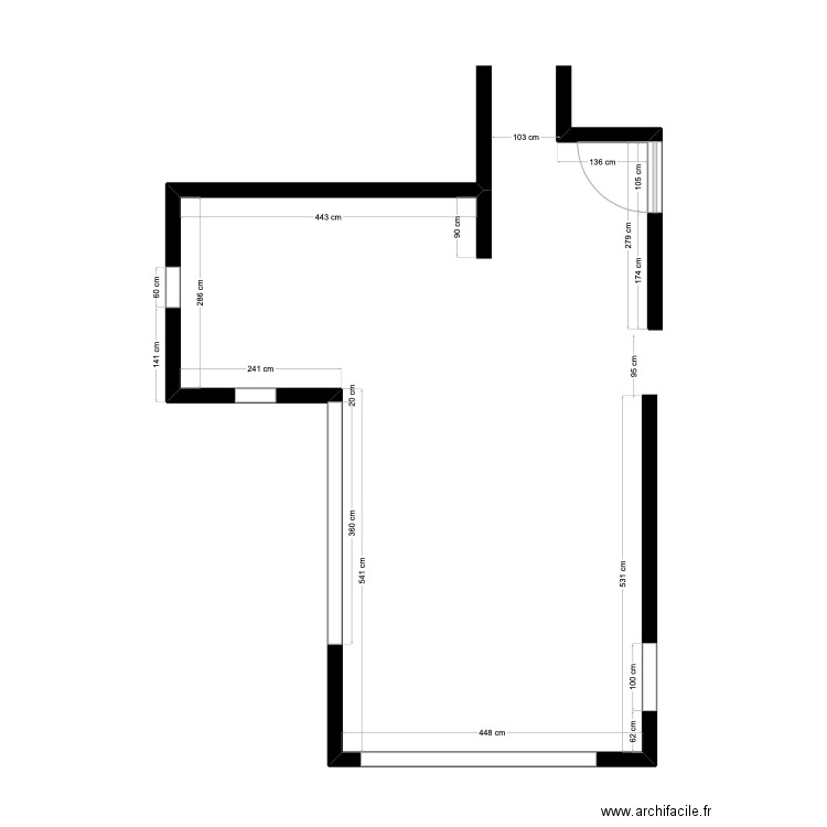 SEJOUR / CUISINE. Plan de 0 pièce et 0 m2