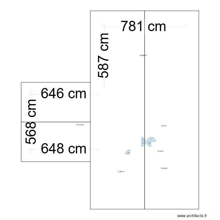 MAISON. Plan de 6 pièces et 138 m2