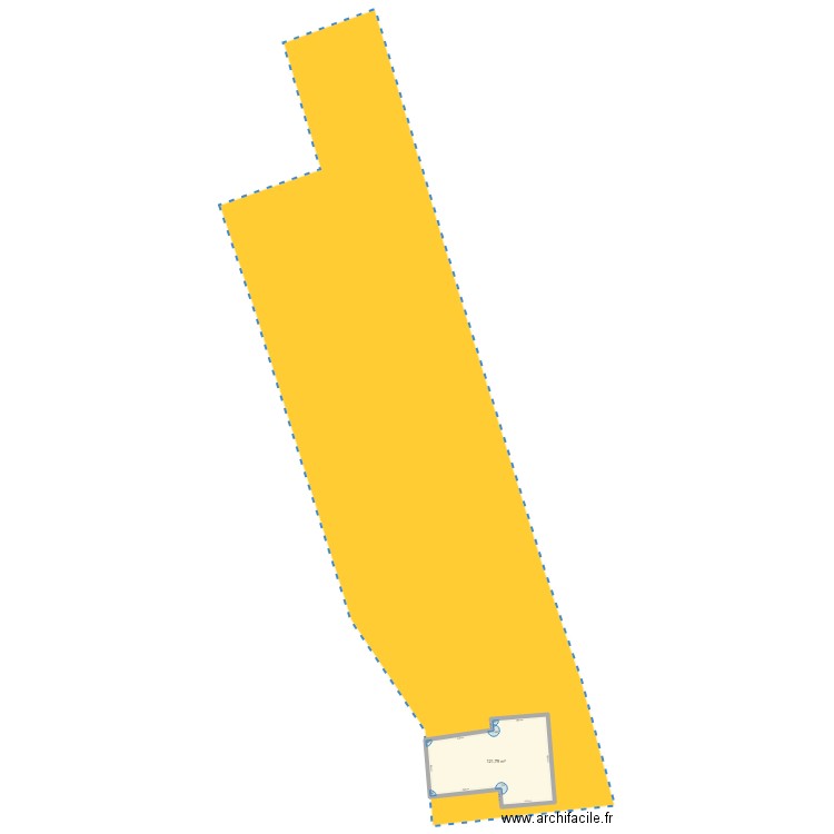 cadastre. Plan de 1 pièce et 122 m2