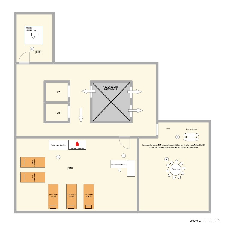 SWCS. Plan de 7 pièces et 168 m2