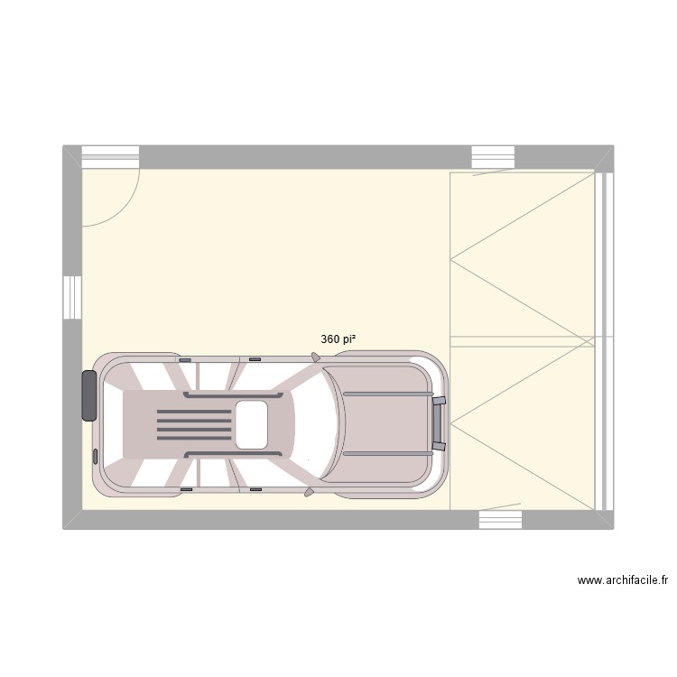 GARG. Plan de 1 pièce et 33 m2