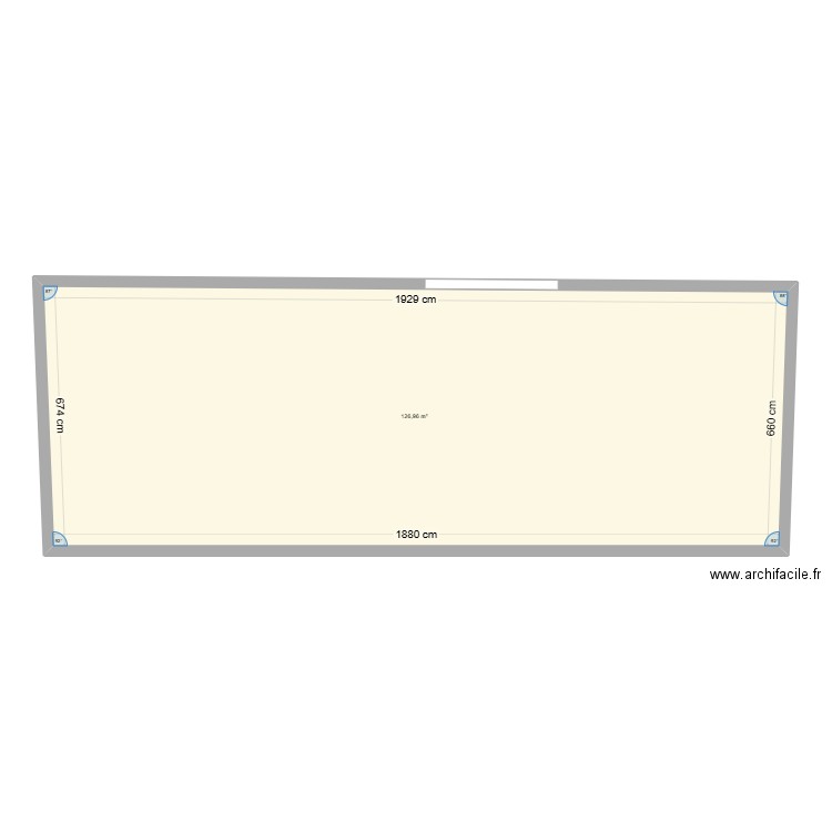 Plan cave murs. Plan de 1 pièce et 127 m2