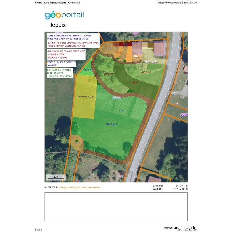 LEPUIX 1. Plan de 0 pièce et 0 m2