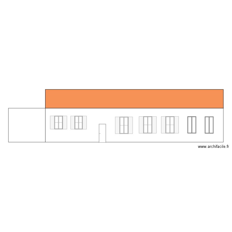 Plan de façade et toit. Plan de 0 pièce et 0 m2