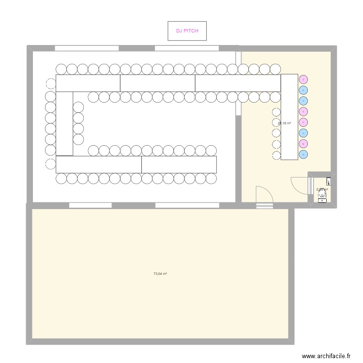 Nouveau plan 30 ans. Plan de 3 pièces et 102 m2